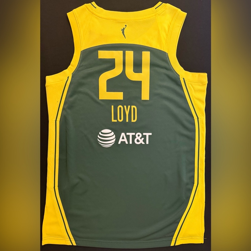 NWT Nike Jewell Loyd Seattle Storm #24 Green / Yellow WNBA Explorer Jersey 44 M - Picture 6 of 7